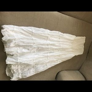 Maternity maxi skirt white